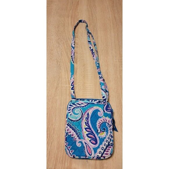 Vera Bradley Lighten Up Blue Paisley Small Crossbody Purse Bag - Picture 2 of 8
